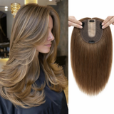 Silk-Top Human Hair Topper | Seamless Blend - Thin Hair Solution