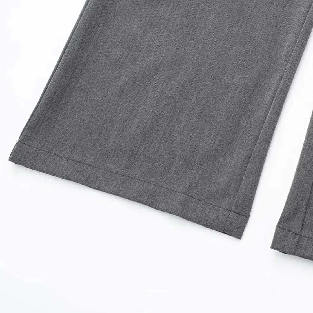 Women's high-waisted vintage zipper pants