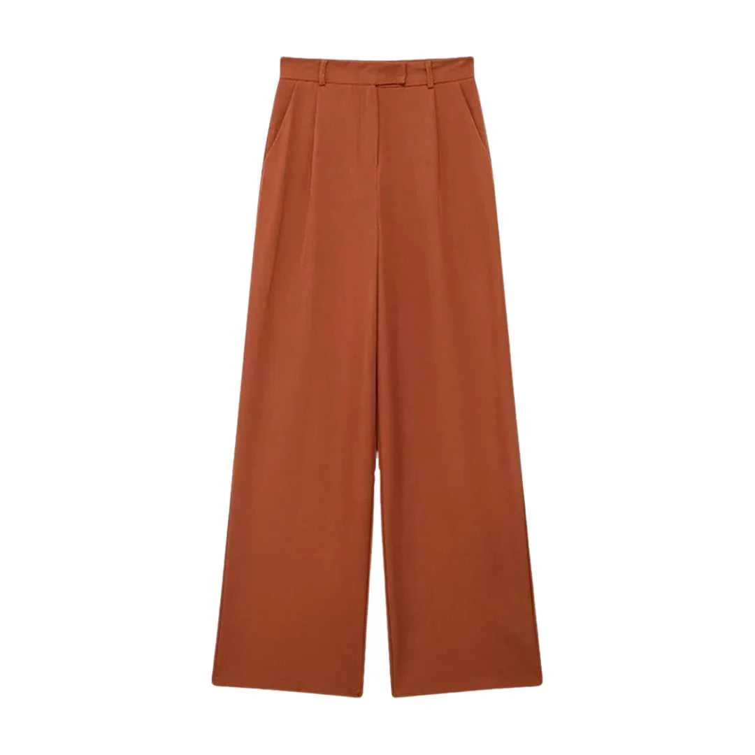 Women's high-waisted vintage zipper pants