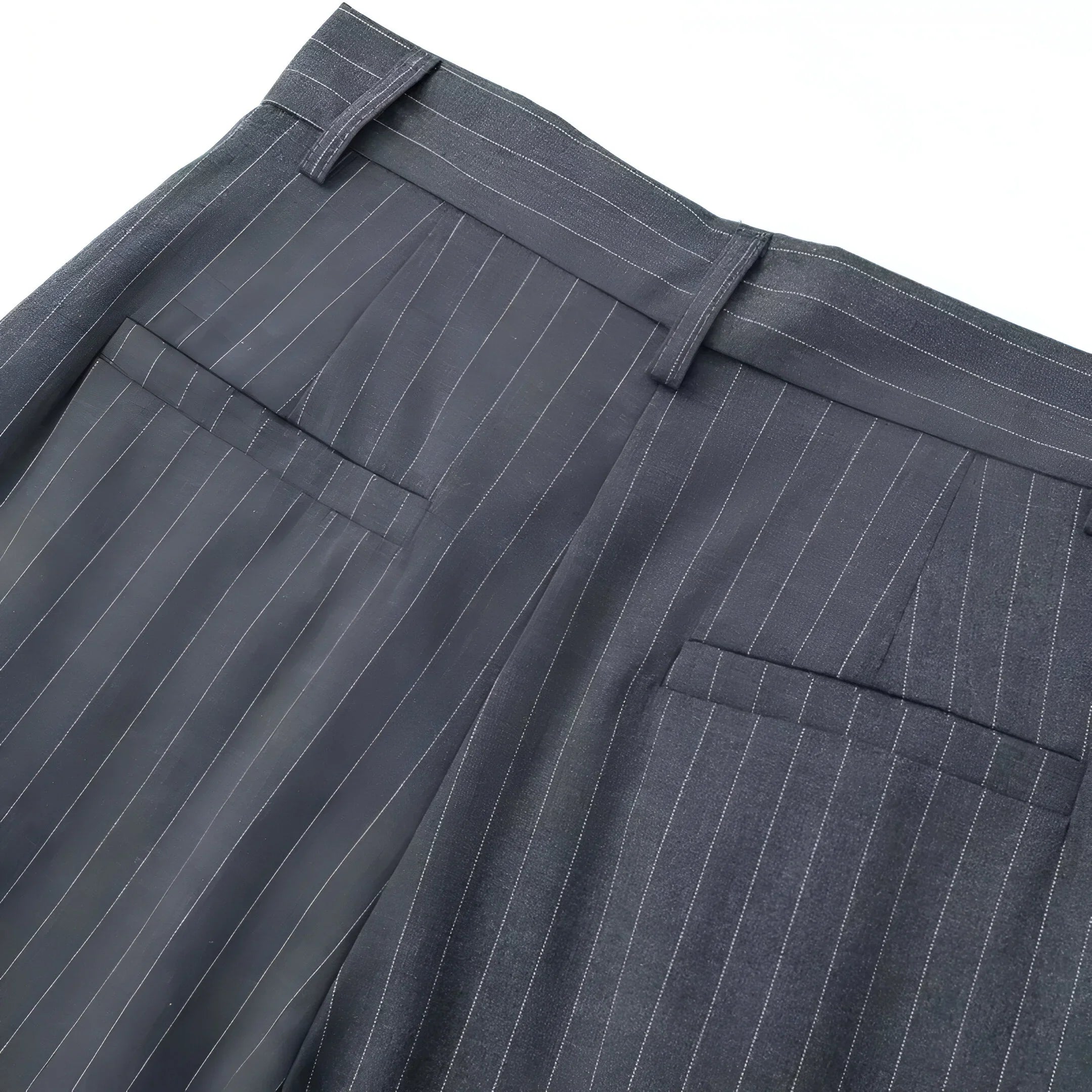 Striped & Solid Color High-Waisted Wide-Leg Pants