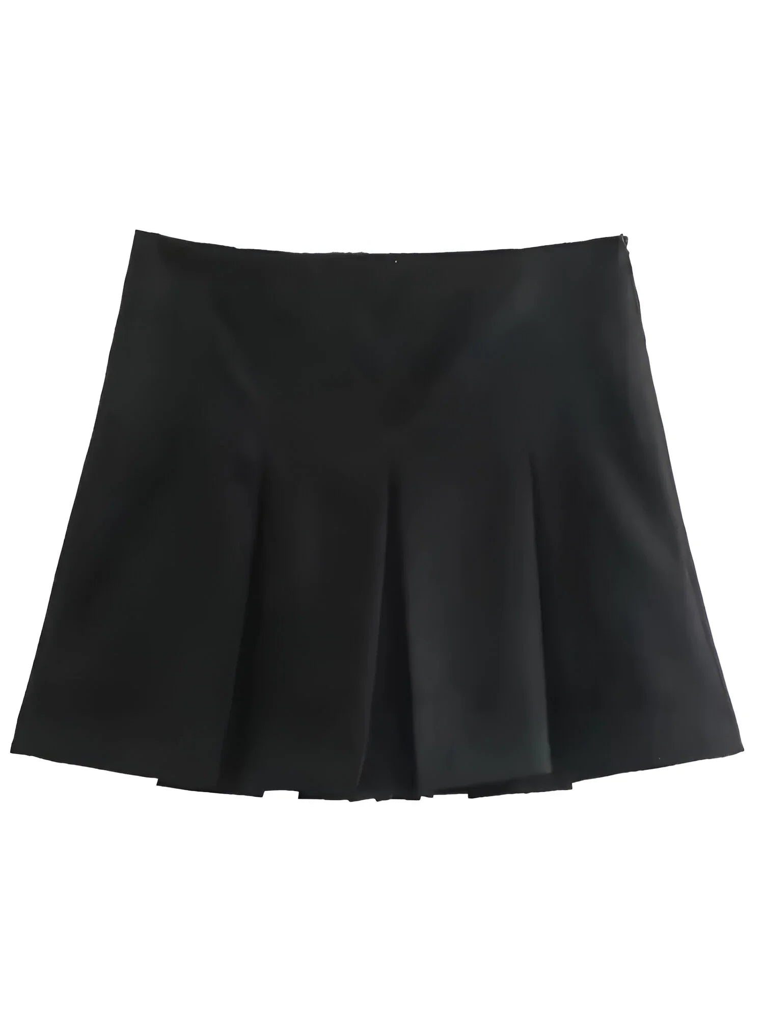 Vintage high-waisted pleated mini skirt