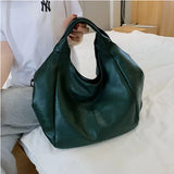 Large Leather Tote with Zipper Closure