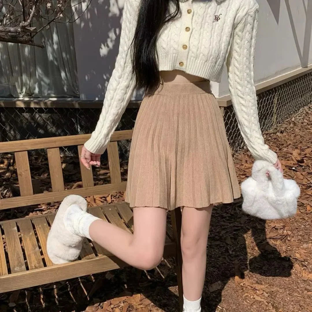 Cozy knit midi skirt – Soft, stylish & effortlessly chic