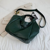 Large Leather Tote with Zipper Closure