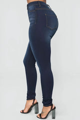 High-Waist Stretch-Jeans