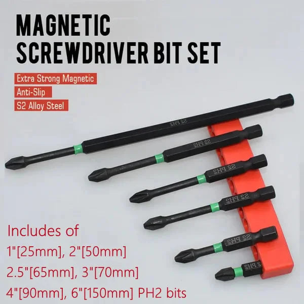 【LAST DAY SALE】PH2 Magnetic Screwdriver Bit Set - Drilling work no longer be complicated!