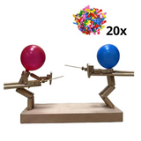 【LAST DAY SALE】Wooden fencing puppets game