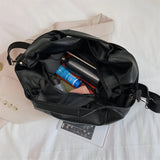 Large Leather Tote with Zipper Closure