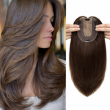 Silk-Top Human Hair Topper | Seamless Blend - Thin Hair Solution