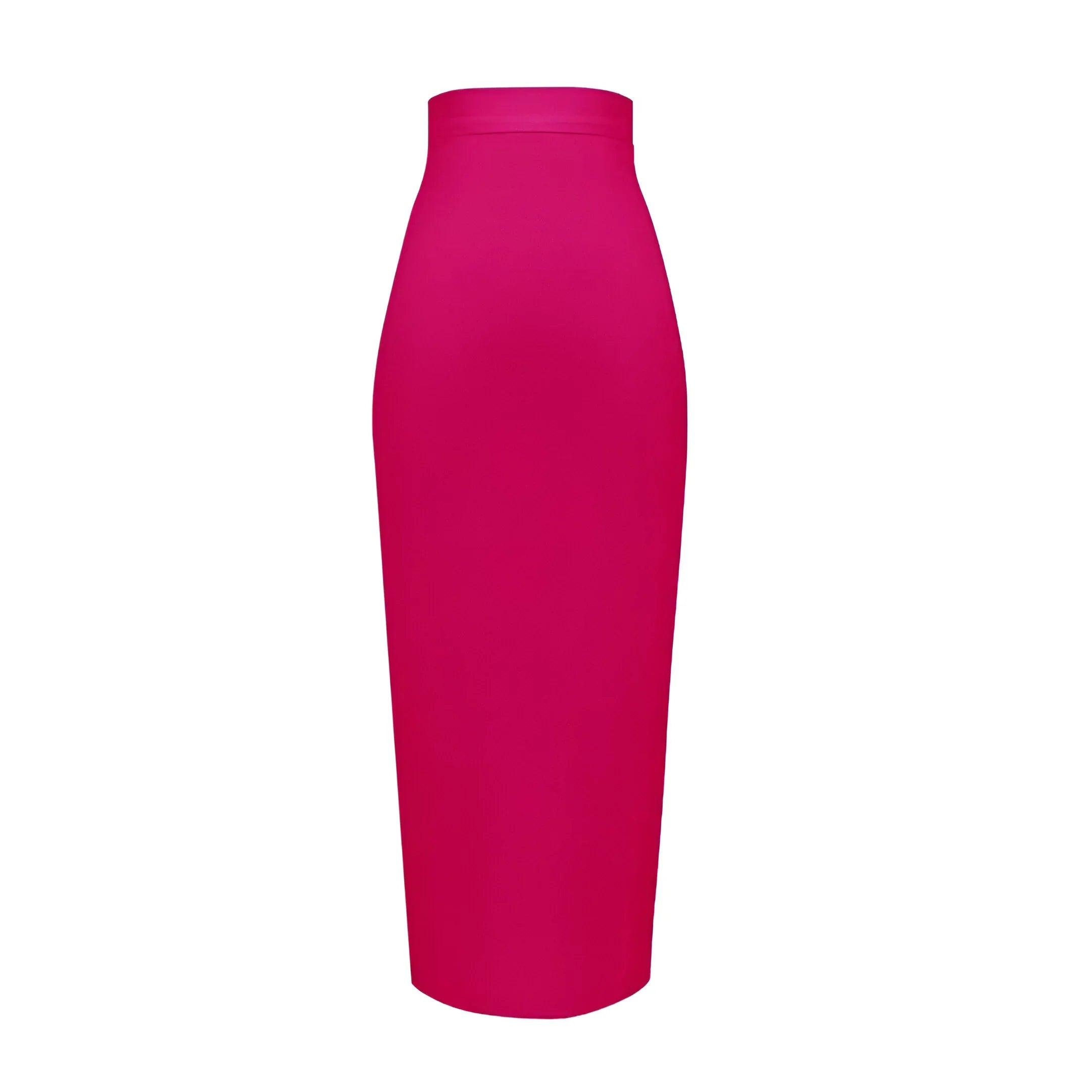 Elegant high-waist bodycon midi skirt