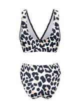 Leopard Print Swimsuit Two-Piece Set