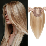 Silk-Top Human Hair Topper | Seamless Blend - Thin Hair Solution