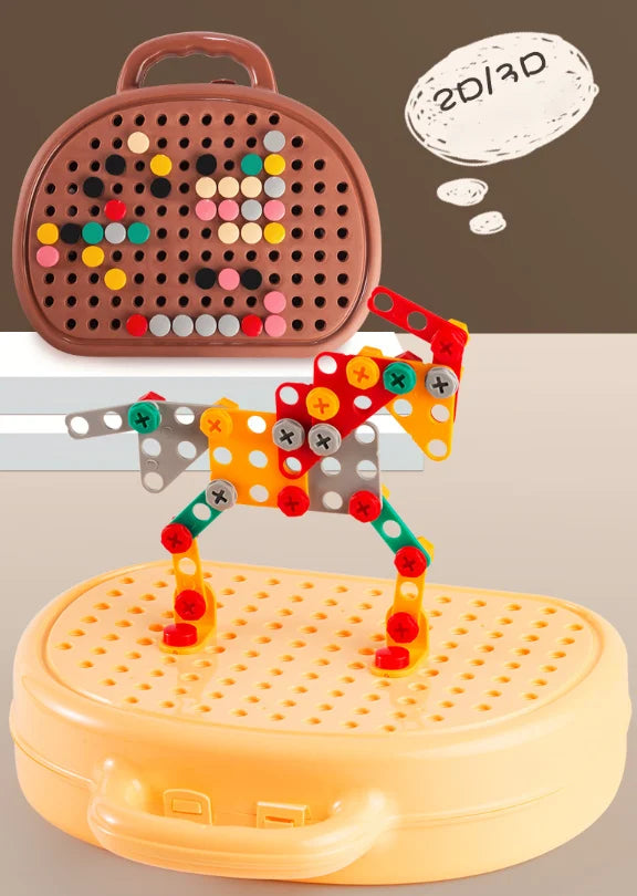 【LAST DAY SALE】DrillCraft™ - Children Electric Drill Puzzle Toolbox