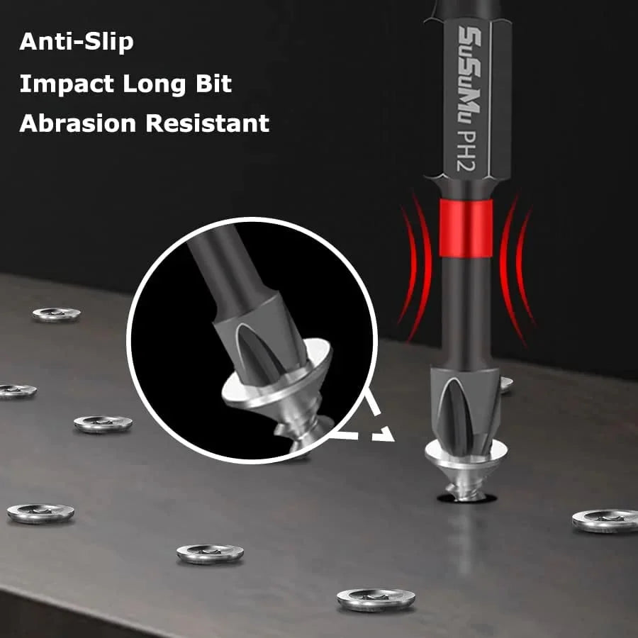 【LAST DAY SALE】PH2 Magnetic Screwdriver Bit Set - Drilling work no longer be complicated!