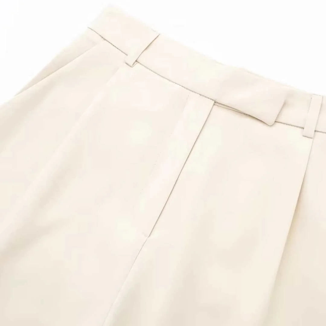 Women's high-waisted vintage zipper pants