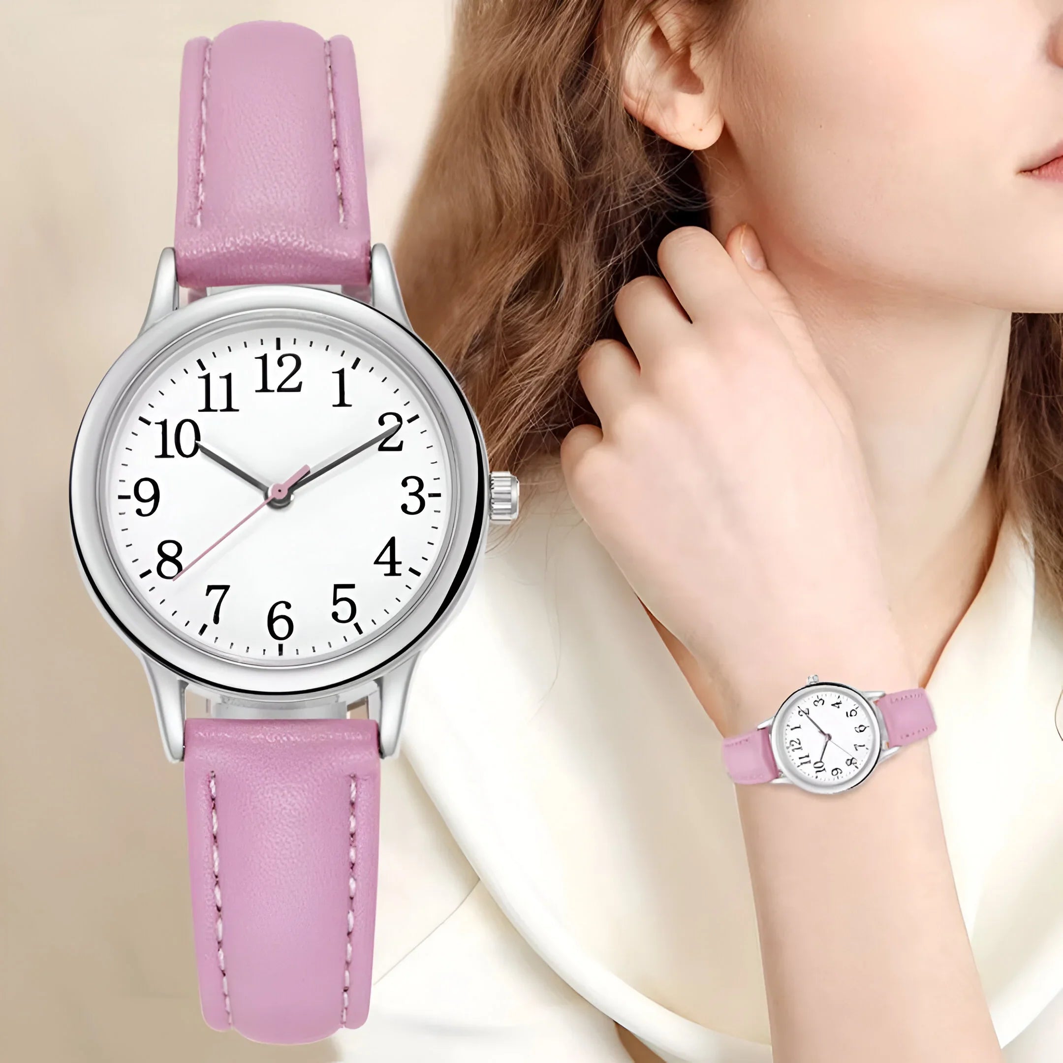 Women's Quartz Watch With Leather Strap