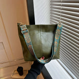 Leather Crossbody Bag with Ethnic Detail