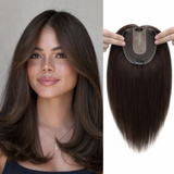 Silk-Top Human Hair Topper | Seamless Blend - Thin Hair Solution