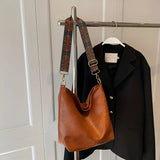 Leather Crossbody Bag with Ethnic Detail