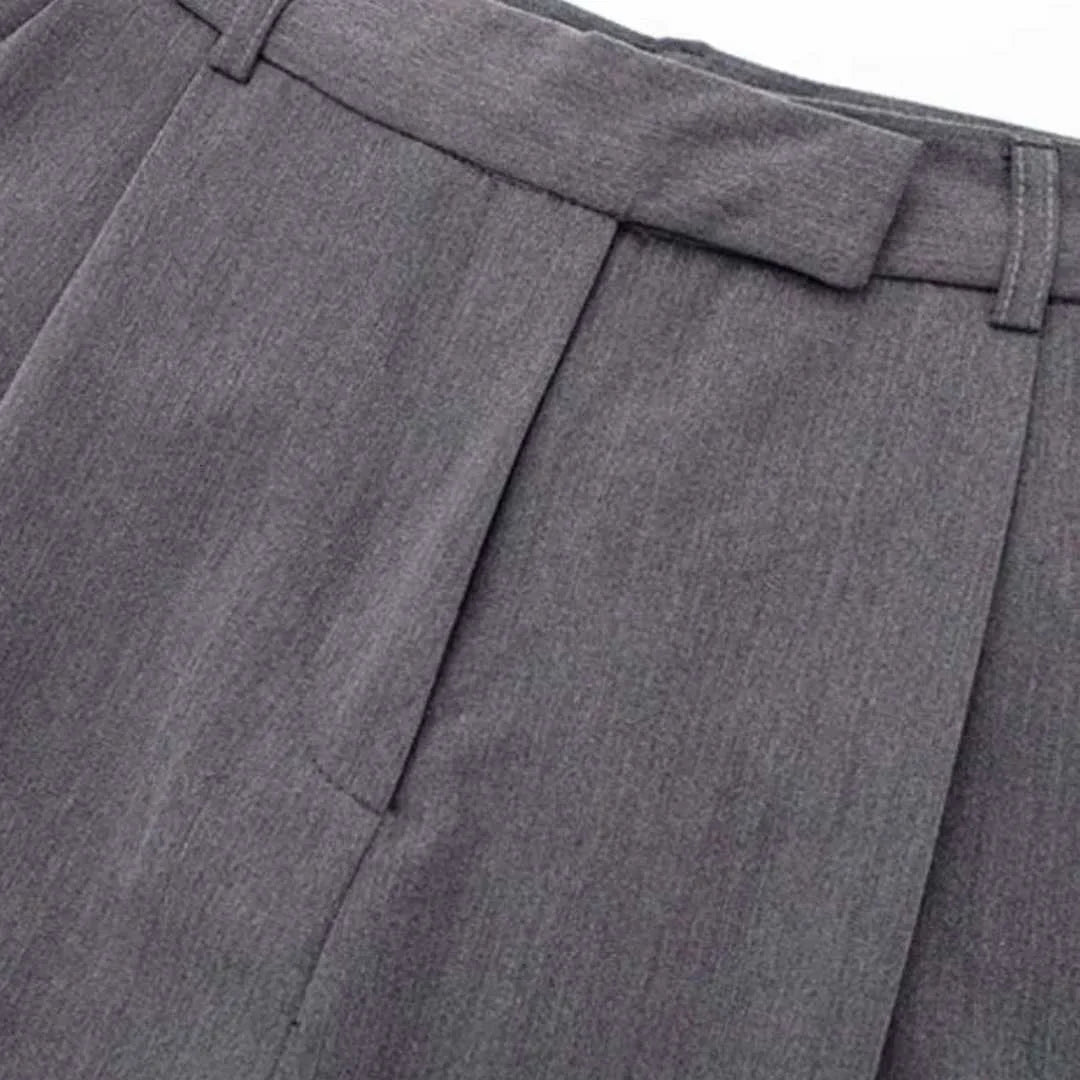 Women's high-waisted vintage zipper pants