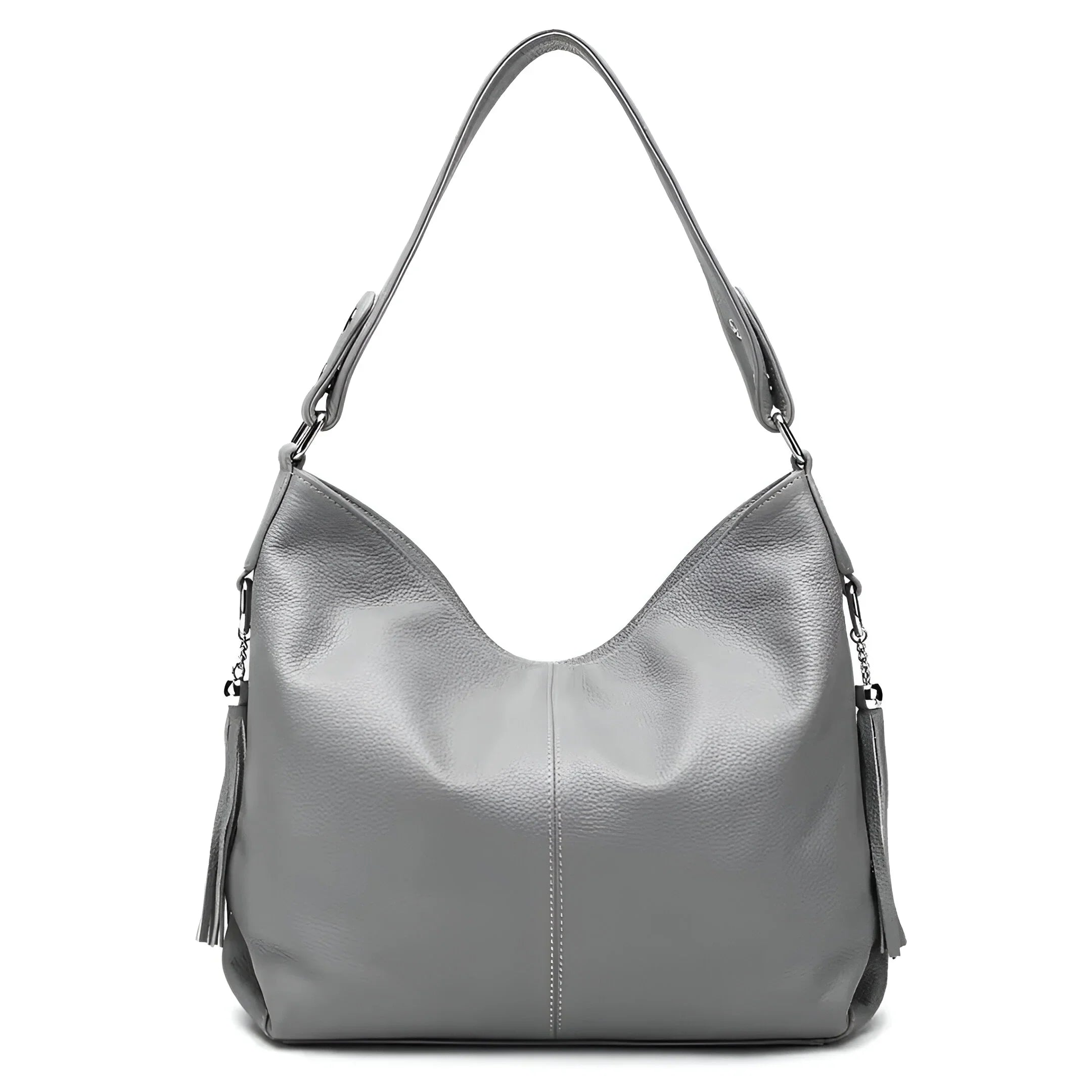 Stylish Leather Crossbody Bag with Tassel Details
