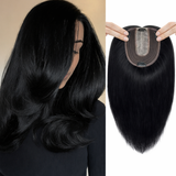 Silk-Top Human Hair Topper | Seamless Blend - Thin Hair Solution