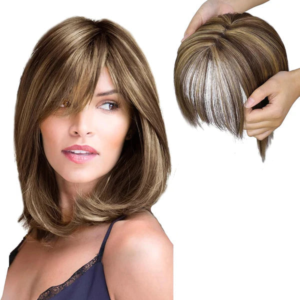 Invisible Hair Topper With Bangs | Add Instant Volume