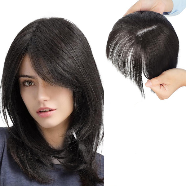 Invisible Hair Topper With Bangs | Add Instant Volume