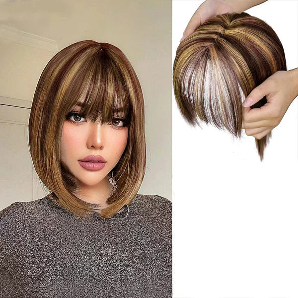 Invisible Hair Topper With Bangs | Add Instant Volume