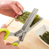 【LAST DAY SALE】5 Blade Kitchen Salad Scissors