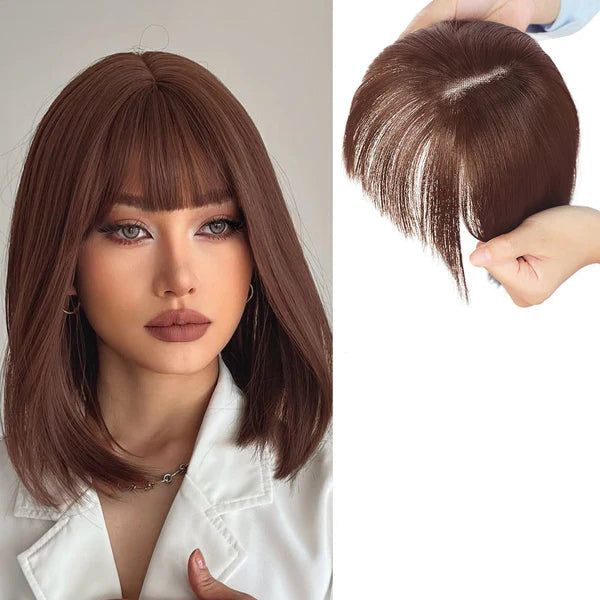 Invisible Hair Topper With Bangs | Add Instant Volume