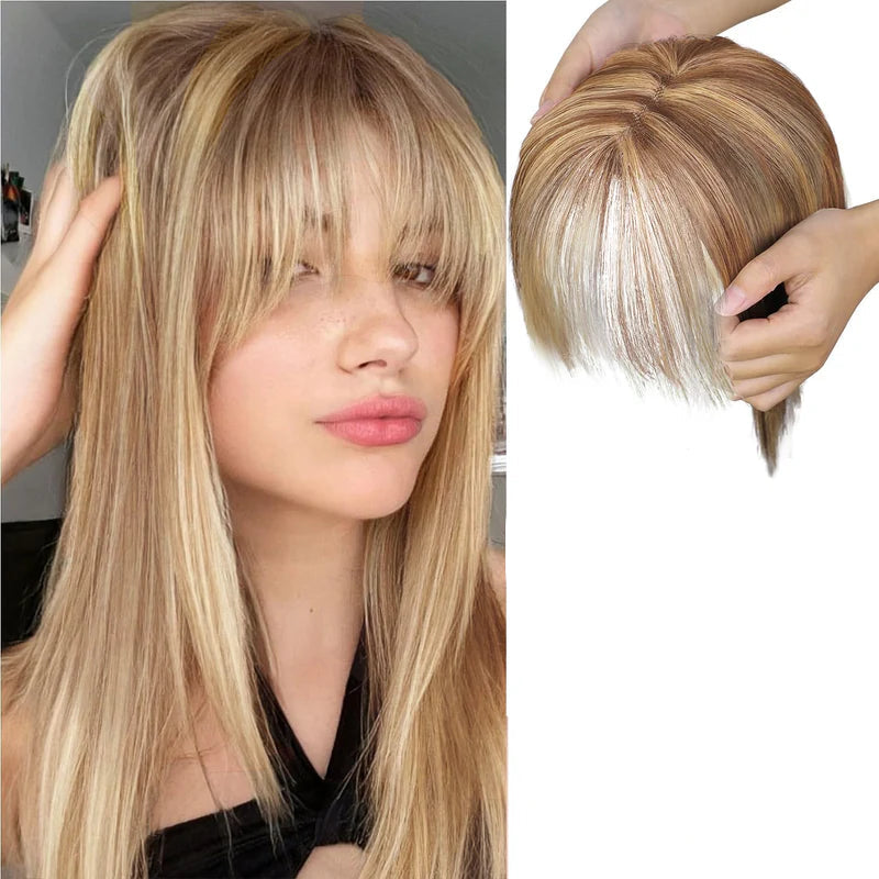 Invisible Hair Topper With Bangs | Add Instant Volume