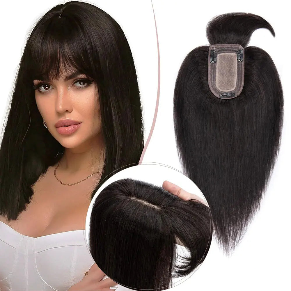 Women's Hair Toppers With Bangs | For Thinning Hair
