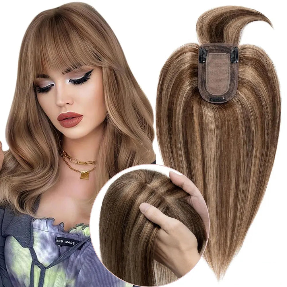 Women's Hair Toppers With Bangs | For Thinning Hair