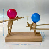 【LAST DAY SALE】Wooden fencing puppets game