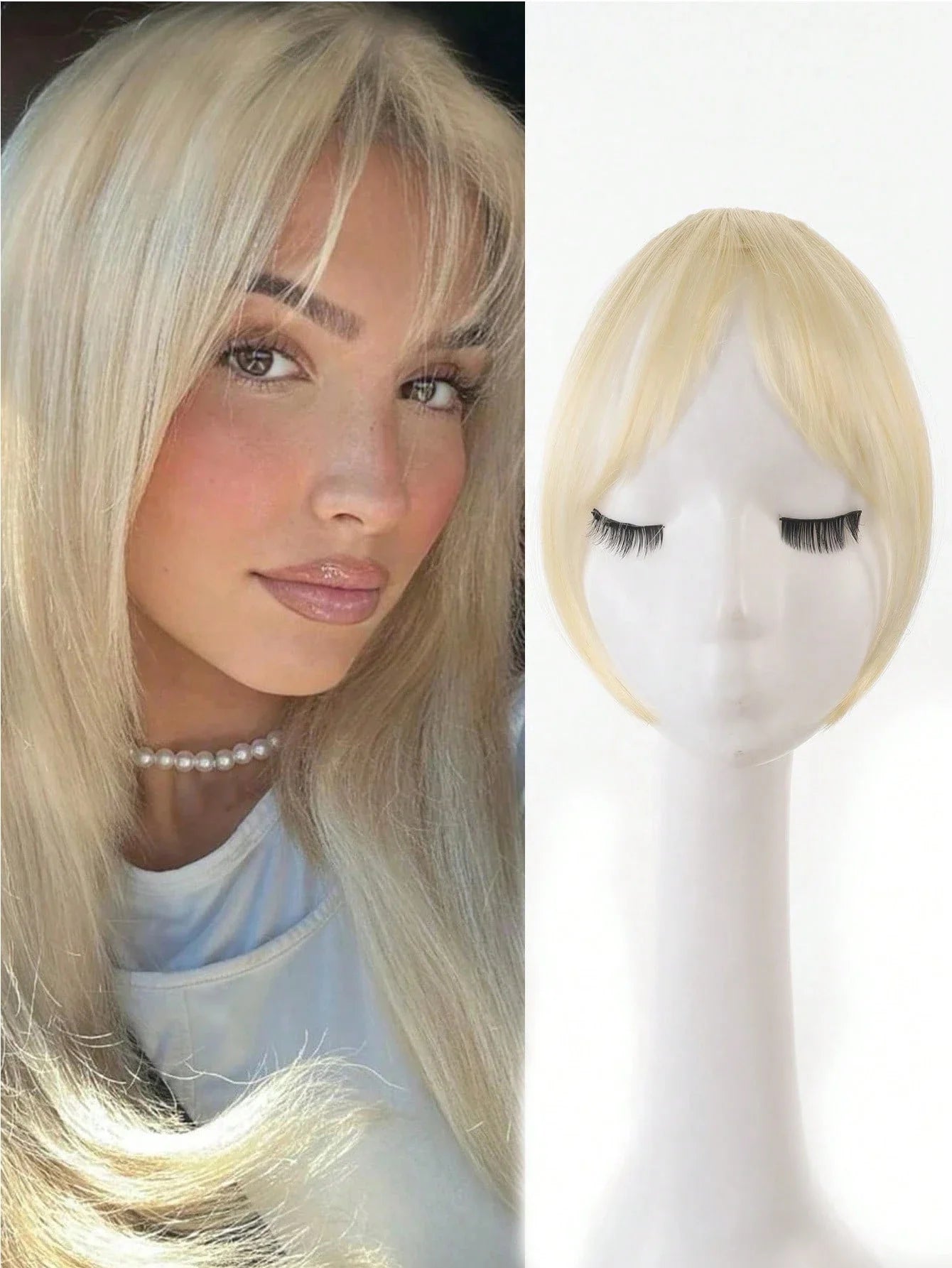 French Middle-Part Clip-In Bangs | Natural & Seamless