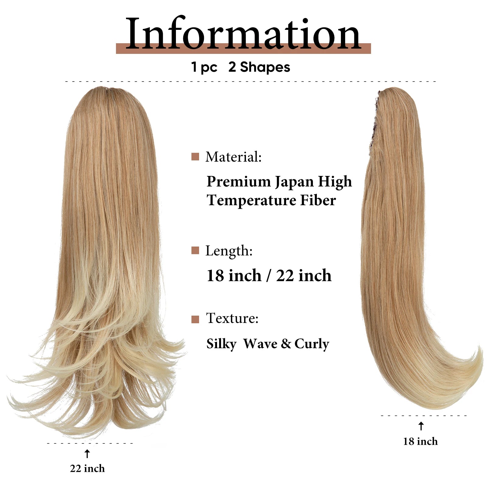 Clip-in Ponytail Hair Extension | Silky Straight Ponytail