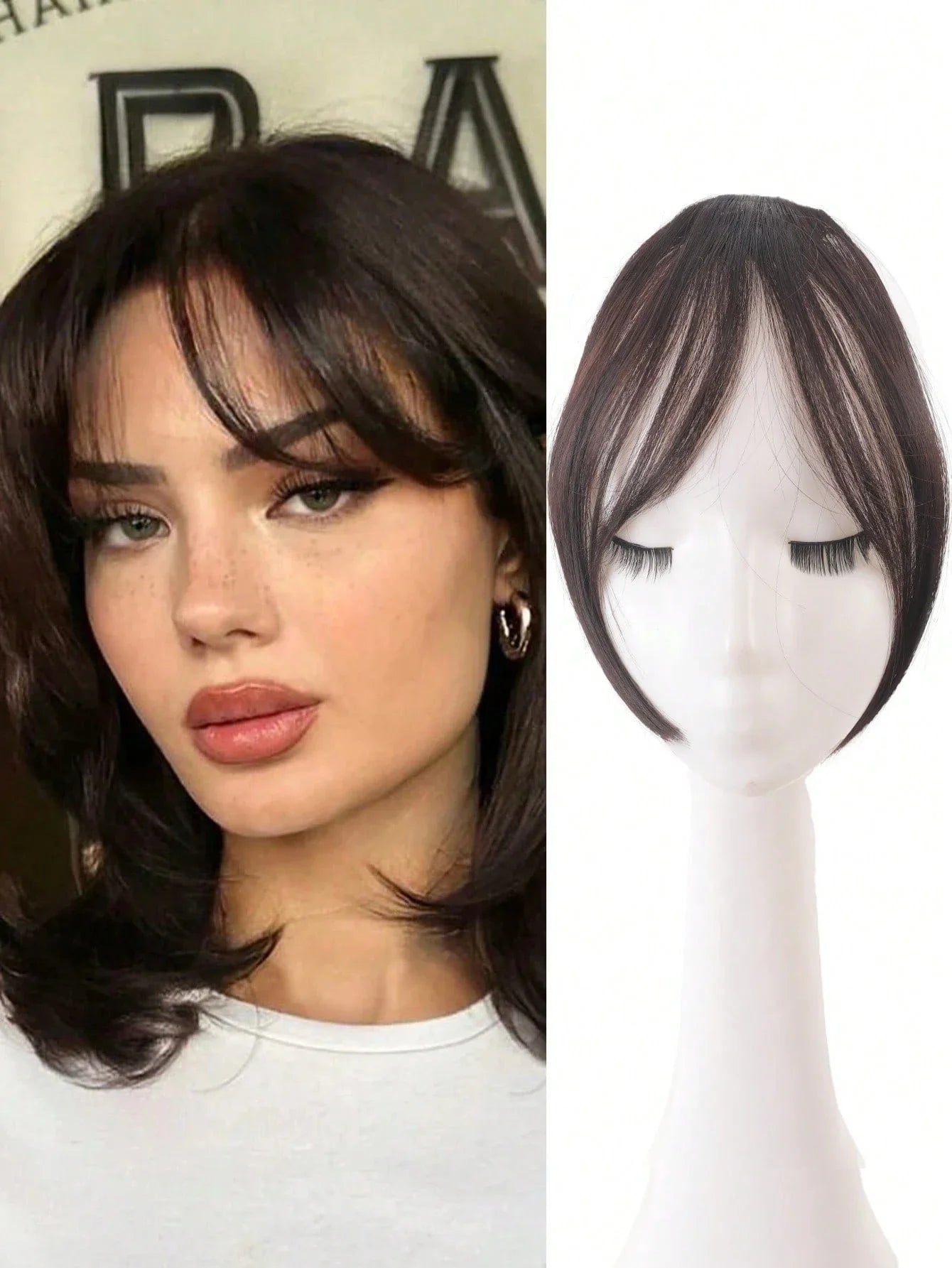 French Middle-Part Clip-In Bangs | Natural & Seamless