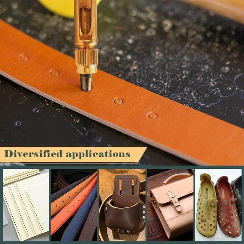 【LAST DAY SALE】6-in-1 Leather Punch Rotary Punch
