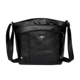 Multifunctional leather crossbody bag with large capacity