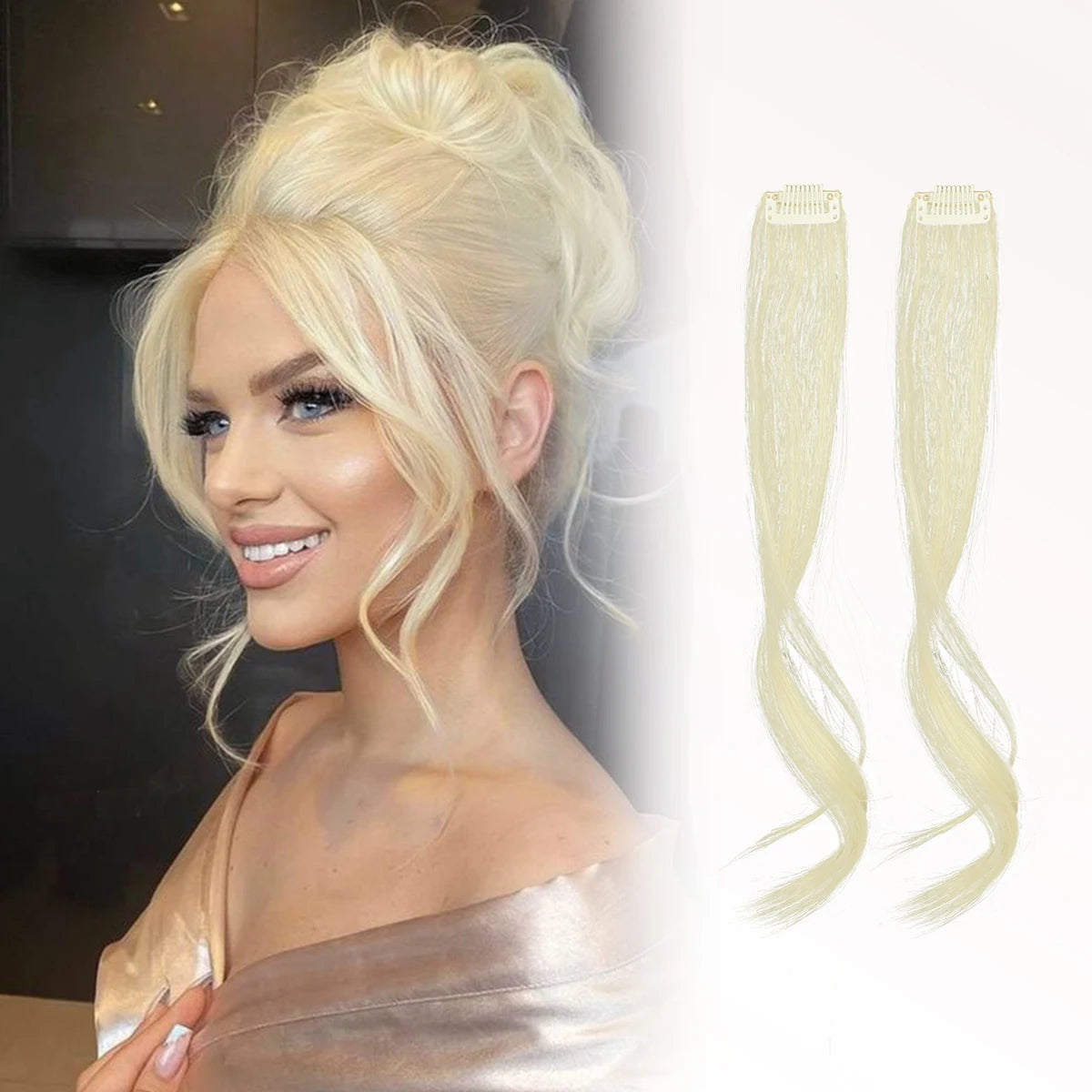Long Side Air Bangs | Wavy Curly Clip-in Bangs