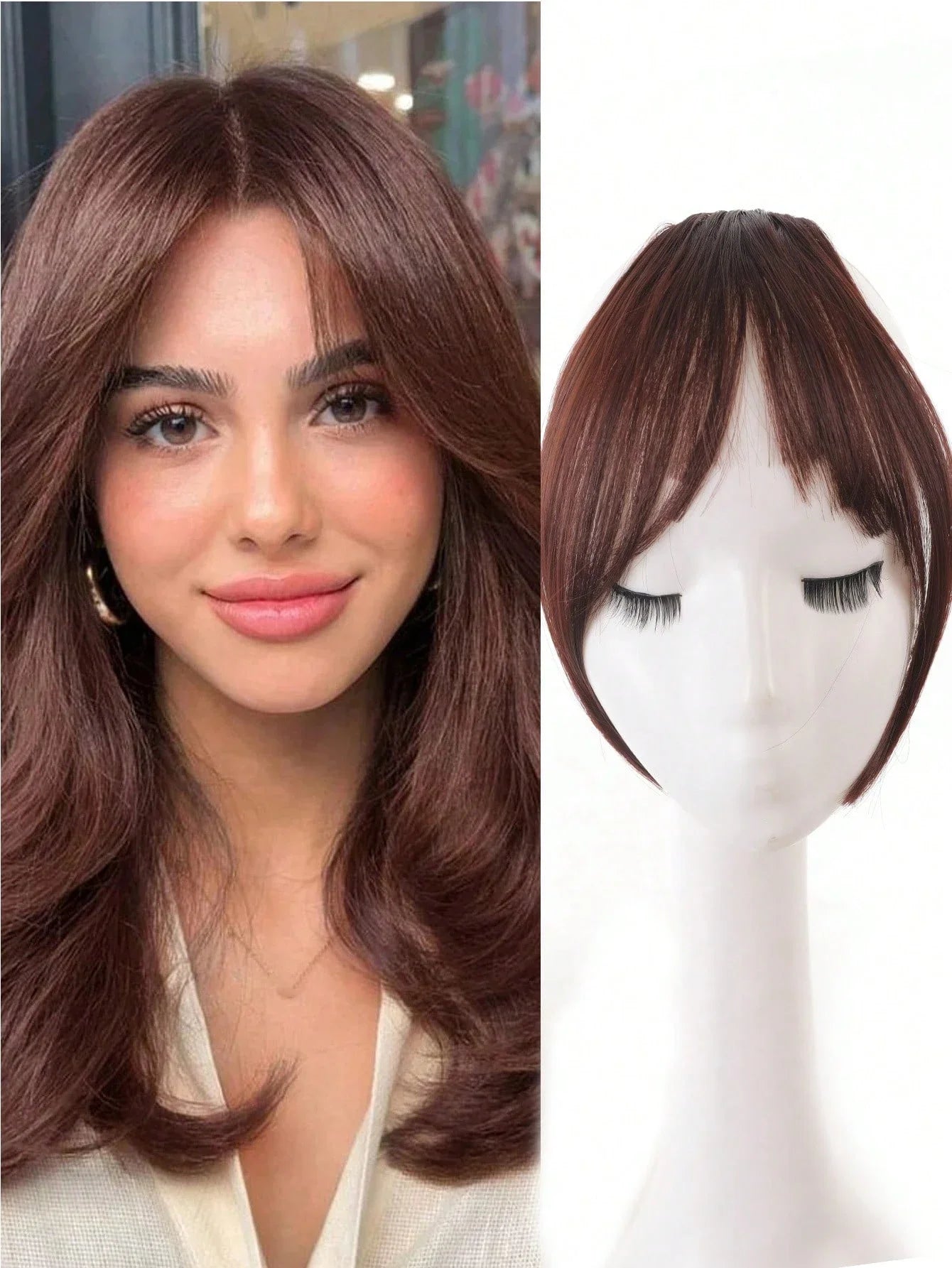 French Middle-Part Clip-In Bangs | Natural & Seamless