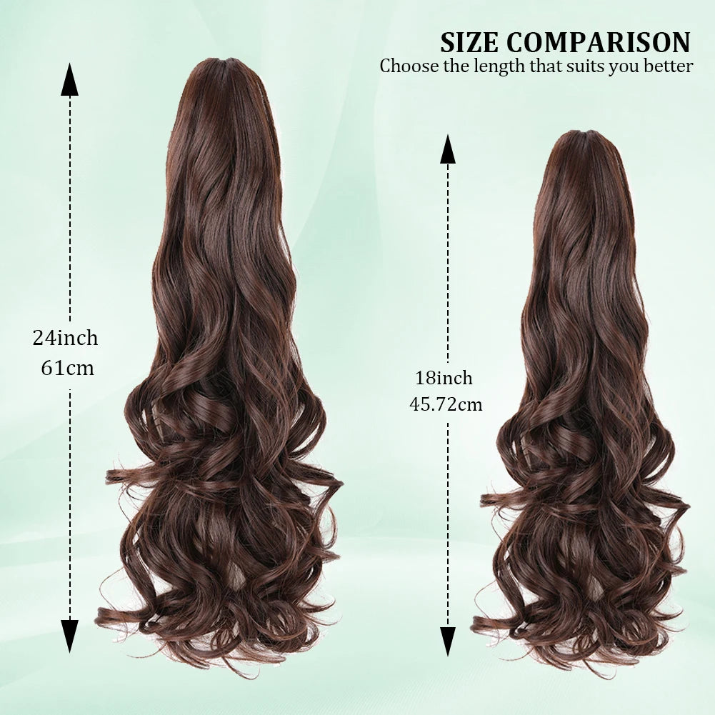 Curly Ponytail Clip-in Extension | Claw Clip-in Hairpiece