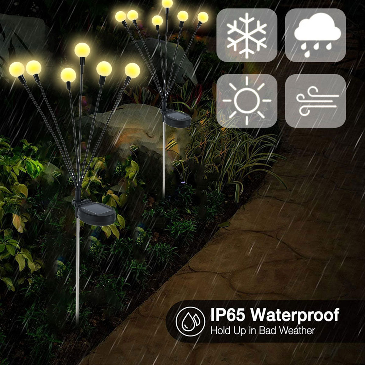 solar powered firefly lights