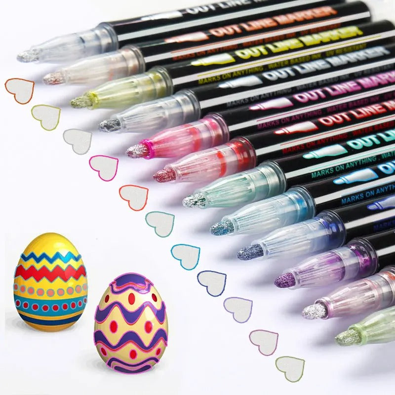 【LAST DAY SALE】GlitterFlow™ - Drawing Outline Glitter Marker