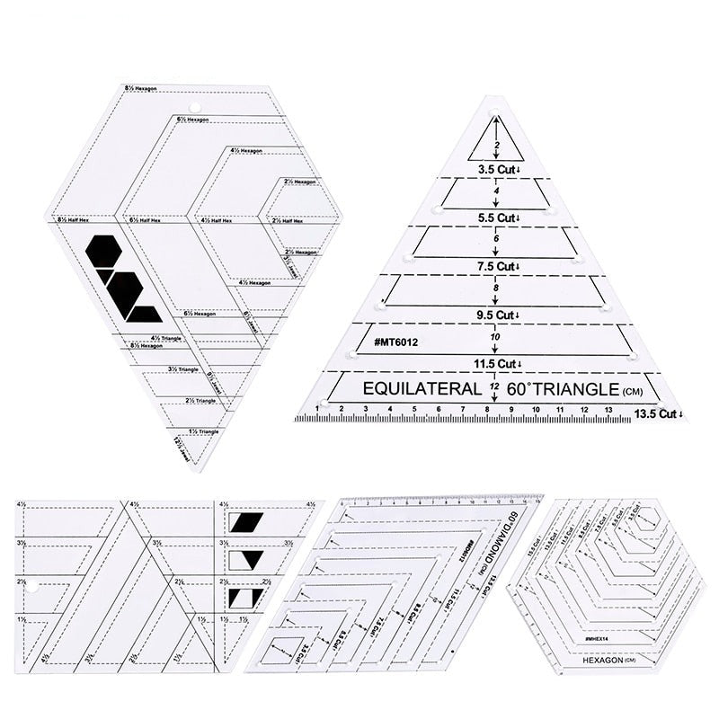 【LAST DAY SALE】Transparent Quilting Sewing Patchwork Ruler
