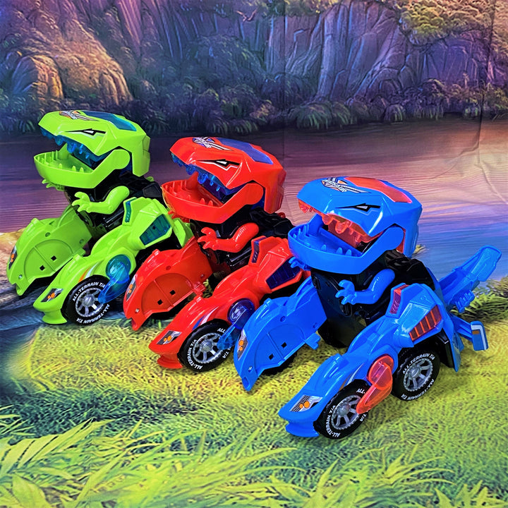 【LAST DAY SALE】Transforming Dinosaur LED Car