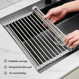 【LAST DAY SALE】Portable Stainless Steel Rolling Rack