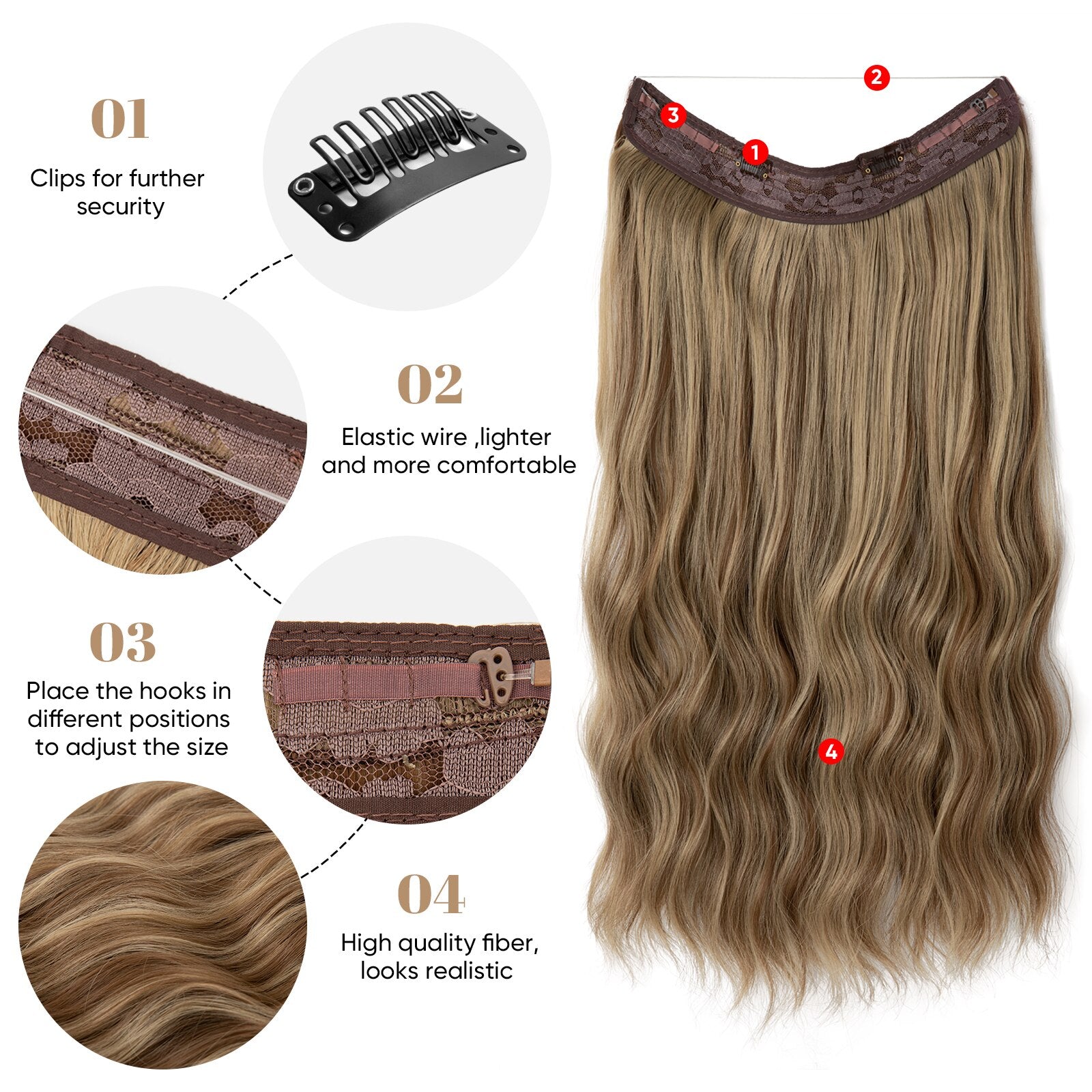 Halo Hair Extensions - By Nomardic