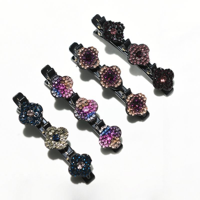 【LAST DAY SALE】Sparkling Crystal Stone Braided Hair Clips